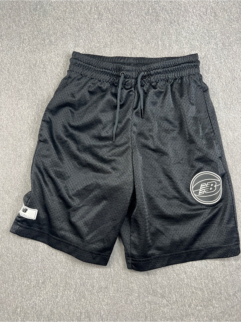 New Balance Men’s Black Athletic Mesh Drawstring Shorts